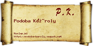 Podoba Károly névjegykártya