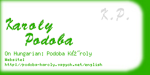 karoly podoba business card